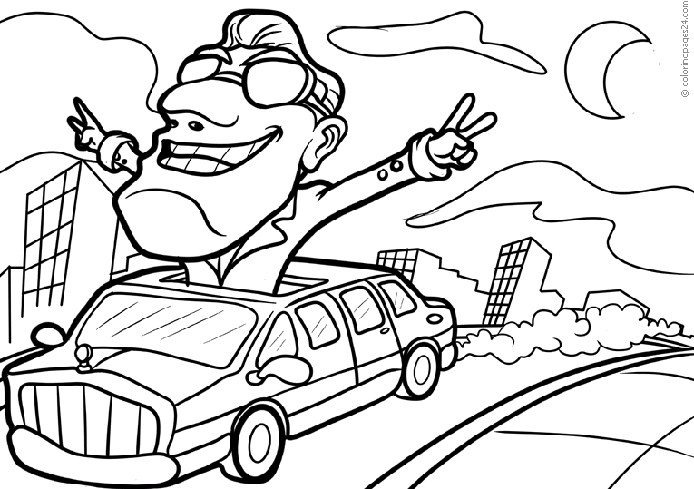 475 Unicorn Limousine Coloring Pages with disney character