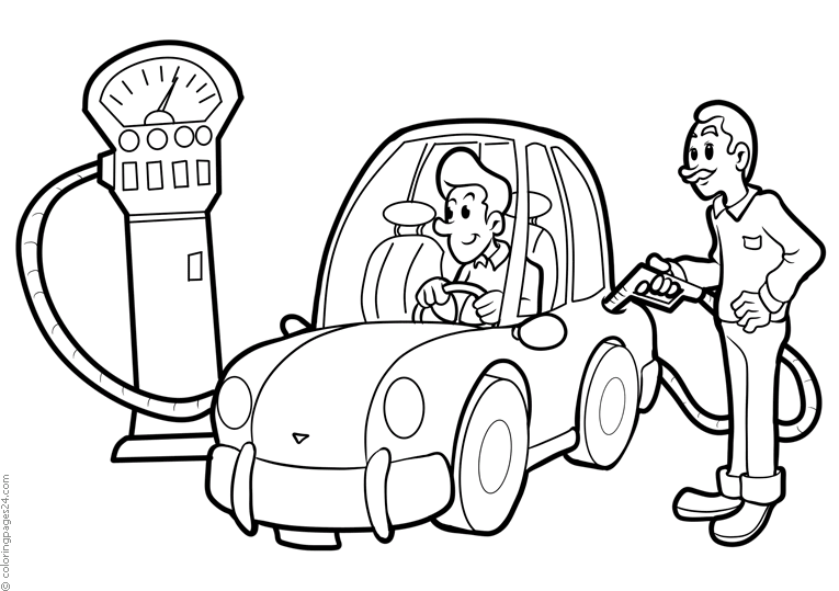 Gas Coloring Page Coloring Pages