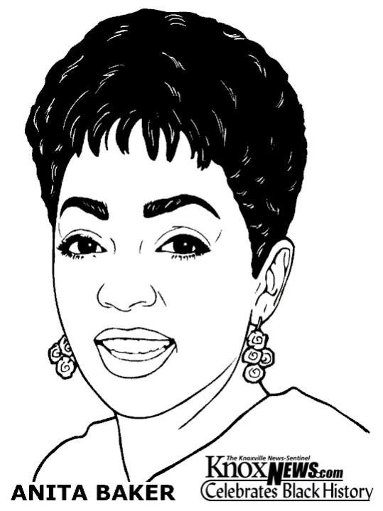 Famous Musicians Anita Baker | Coloring Pages 24
