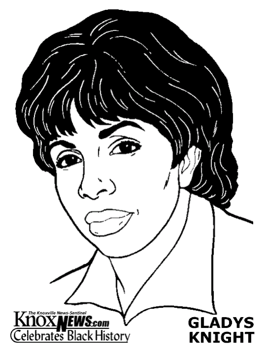 Famous Musicians Gladys Knight | Coloring Pages 24